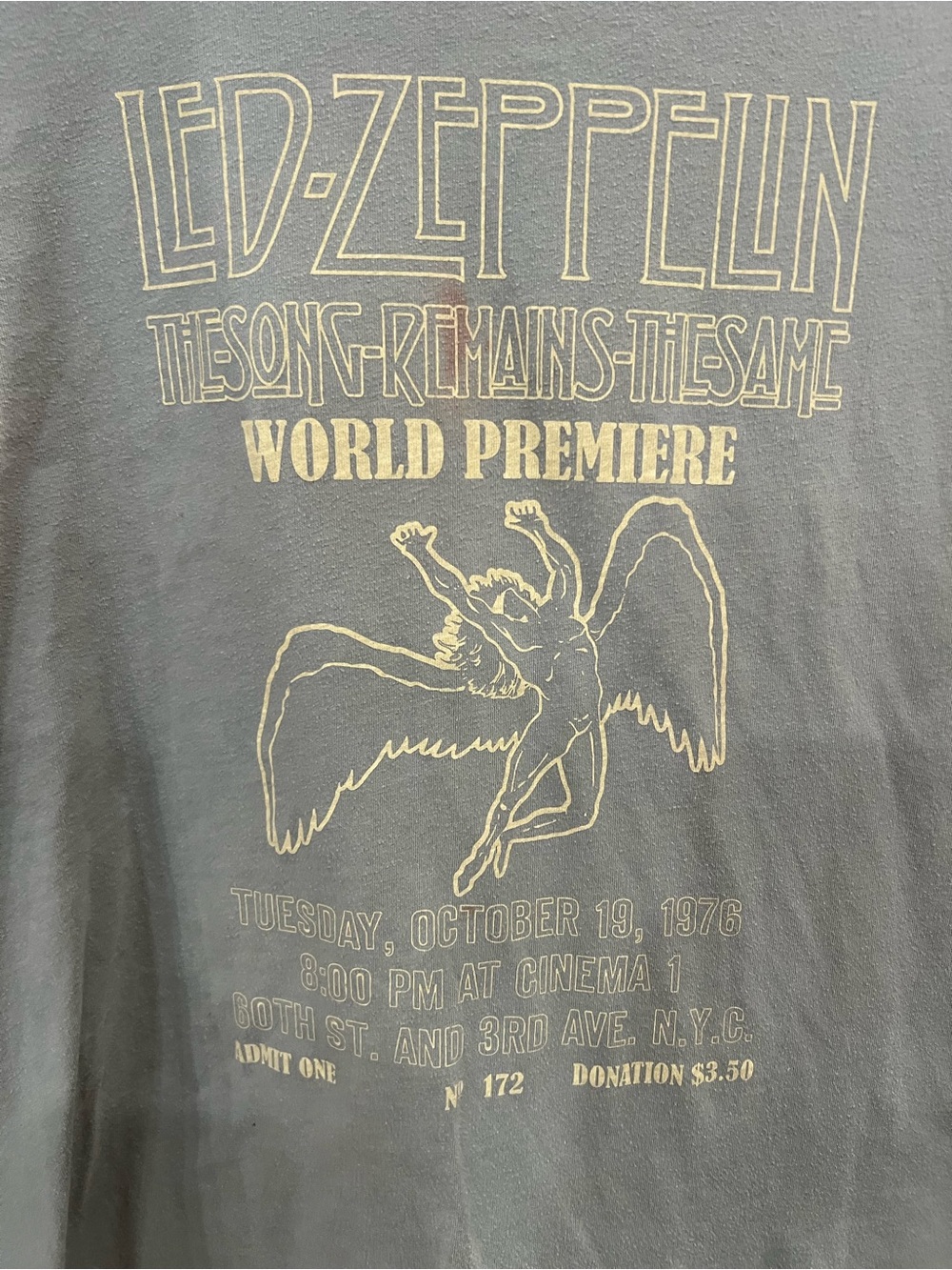 Vintage-Inspired Led Zeppelin Grey Graphic Tee